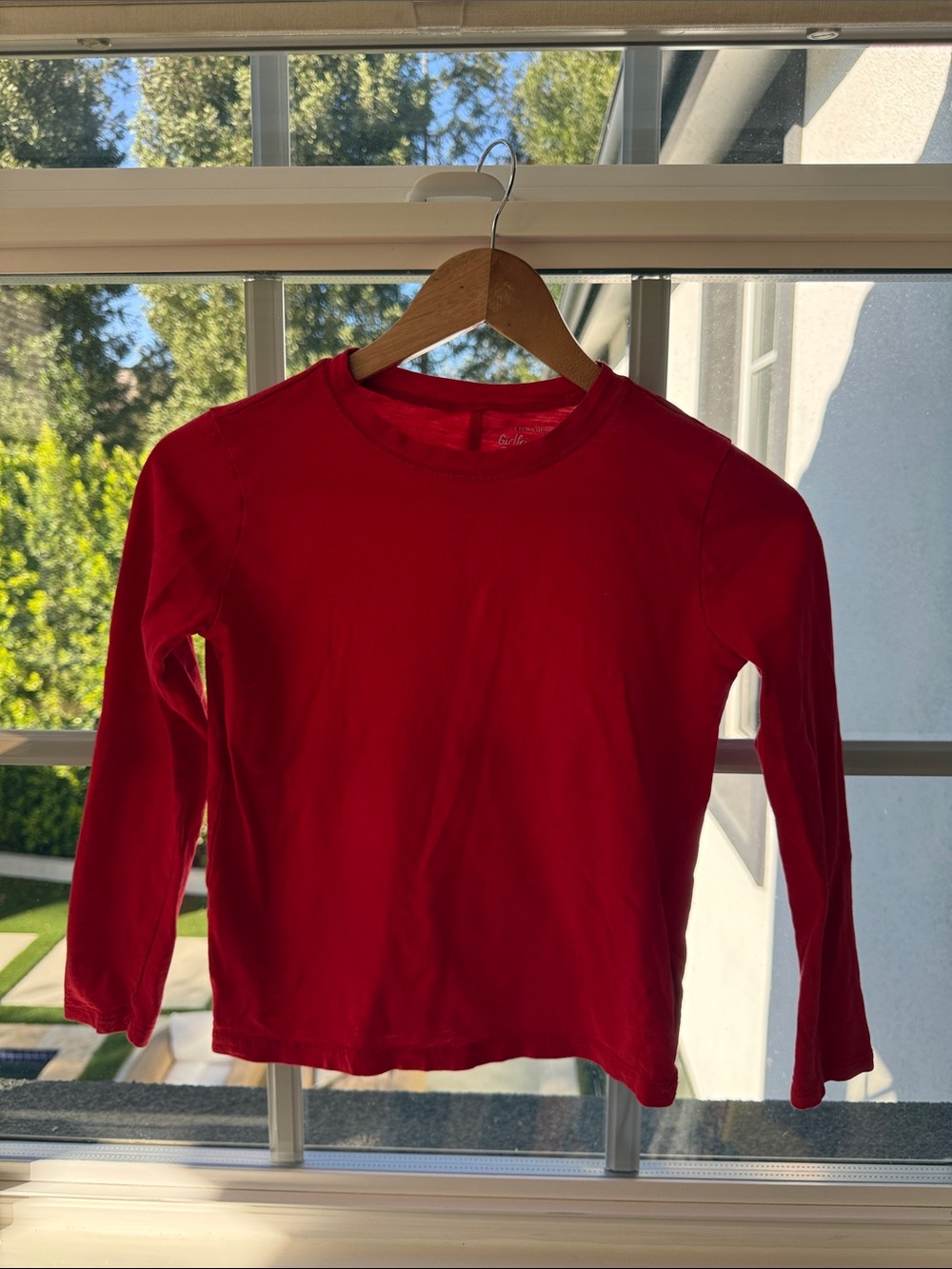 Classic Red Long-Sleeve Kids Tee - Unbranded